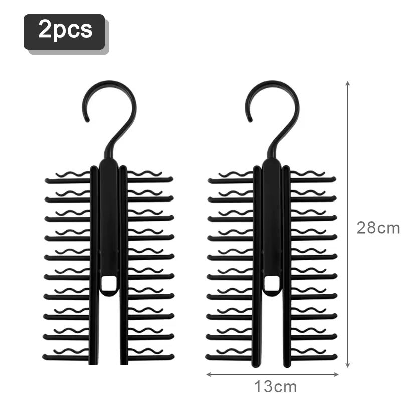 Adjustable Rotating Tie And Belt Storage Rack Closet Organizer For Ties Scarves And Accessories 7