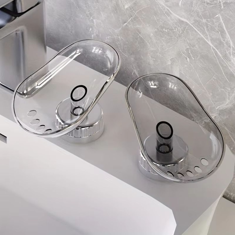 PunchFree Suction Cup Soap Dish Plastic Bathroom Soap Tray Portable Soap Drying Rack For Bathroom A 4