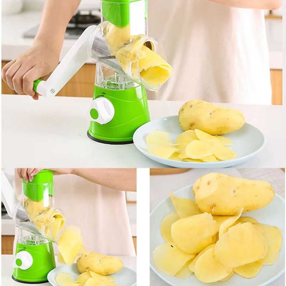 Manual Drum Vegetable Cutter With 304 Stainless Steel Blades For Fruits Vegetables Cheese Potato An 2