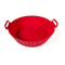 Foldable Silicone Air Fryer Liner Reusable Air Fryer Baking Pan With Double Handles For Easy Lift A 6