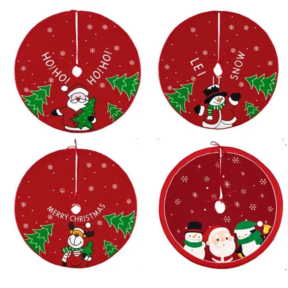 Festive Christmas Tree Skirt 3543in Or 2362in Cartoon Tree Base Cover For Holiday Xmas Home Decor 4