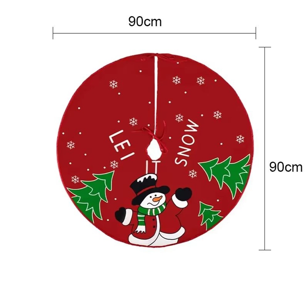 Festive Christmas Tree Skirt 3543in Or 2362in Cartoon Tree Base Cover For Holiday Xmas Home Decor 6