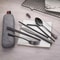 Stainless Steel Travel Cutlery Set In Case Reusable Portable Camp Utensil Set For Picnic Work And T 3
