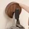 PunchFree Walnut Wood Wall Hooks Circular Coat Key And Towel Hook Organizer For Bathroom Kitchen An 1