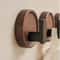 PunchFree Walnut Wood Wall Hooks Circular Coat Key And Towel Hook Organizer For Bathroom Kitchen An 2