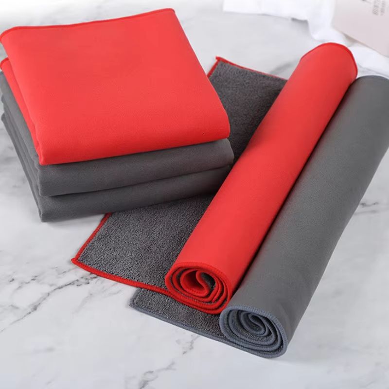 2PCS Coral Fleece Car Wash Drying Towel DoubleSided Absorbent Double Sided Microfiber Towel For Mir 1