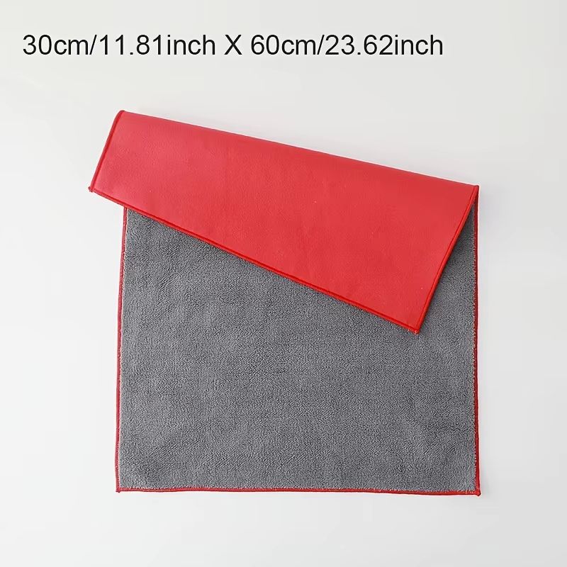2PCS Coral Fleece Car Wash Drying Towel DoubleSided Absorbent Double Sided Microfiber Towel For Mir 9