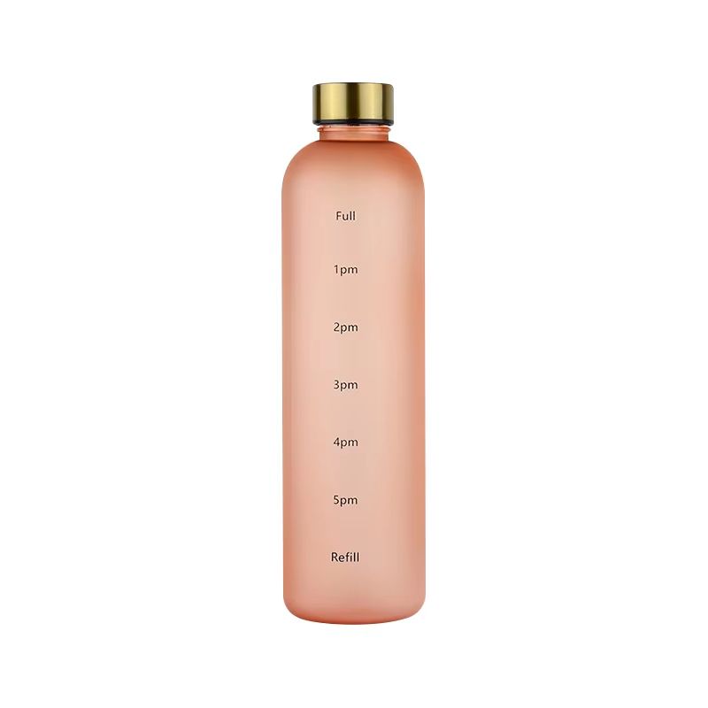 1L Water Bottle With Time Marker Leakproof Frosted Sports Bottle For Gym Fitness Outdoor And Travel 11