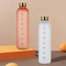 1L Water Bottle With Time Marker Leakproof Frosted Sports Bottle For Gym Fitness Outdoor And Travel 2