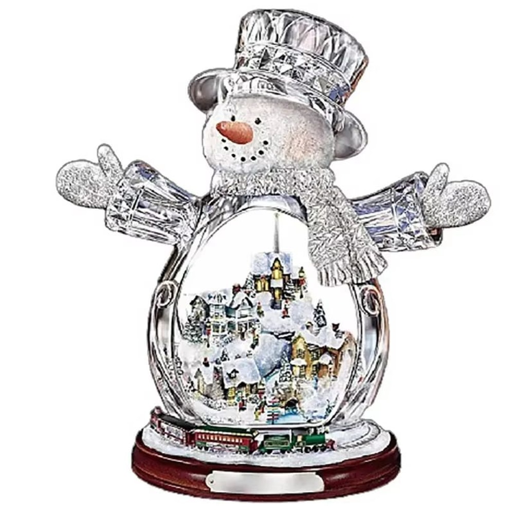 2D Flat Acrylic Christmas Tree Ornaments Santa And Snowman Hanging Decorations For Holiday And New 7