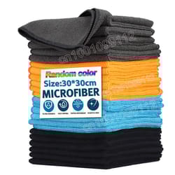 microfiber cleaning cloth set 4/12/20pcs soft absorbent reusable towels for kitchen window and car cleaning