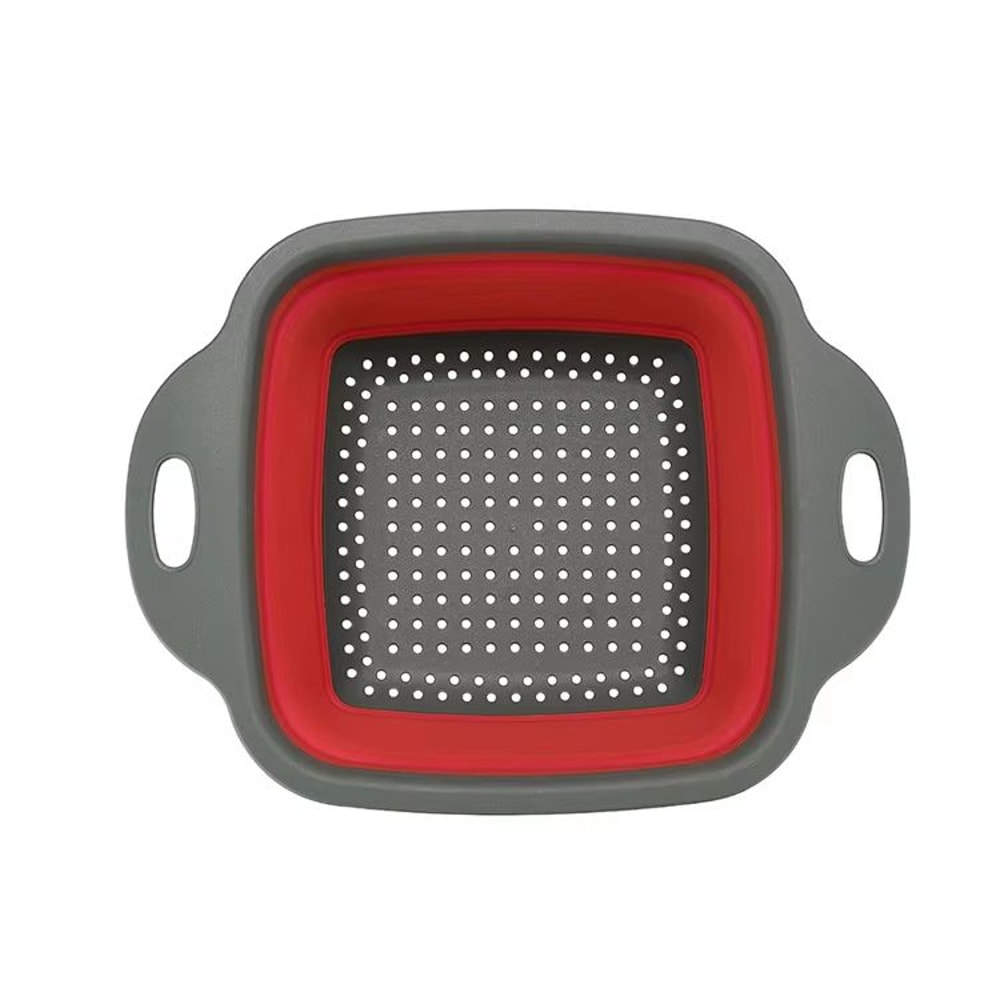 Foldable Square Vegetable And Fruit Drain Basket With Handle Collapsible Kitchen Washing Basket And 9