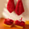 3PCS Cartoon Red Chenille Hand Towel Hanging Quick Dry Kitchen Towel Set For Bathroom And Home Clea 1