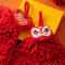 3PCS Cartoon Red Chenille Hand Towel Hanging Quick Dry Kitchen Towel Set For Bathroom And Home Clea 2