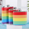 Rainbow Stainless Steel Hip Flask 6oz 7oz 8oz Portable Whiskey Flask For Weddings Travel And Brides 1