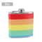 Rainbow Stainless Steel Hip Flask 6oz 7oz 8oz Portable Whiskey Flask For Weddings Travel And Brides 6