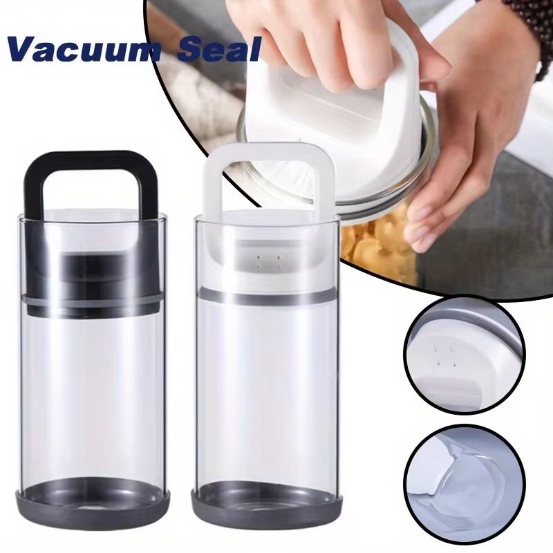 Large Capacity Vacuum Sealing Jar Coffee Bean Storage Canister Moisture Proof Airtight Kitchen Cont 0