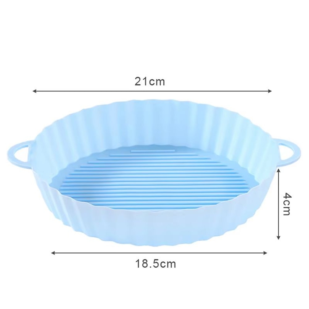 Round Silicone Air Fryer Liner Reusable Air Fryer Baking Mat For Pizza Chicken And Oven Baking 10