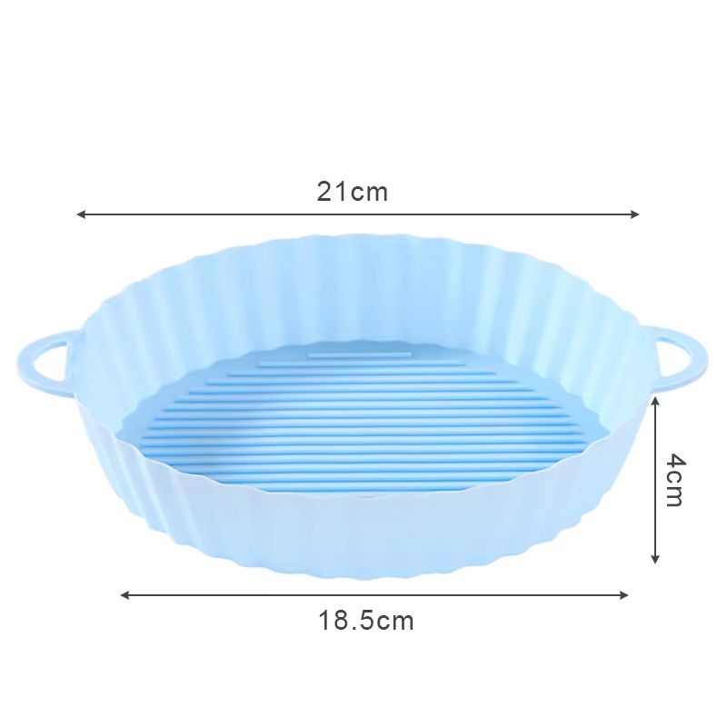 Round Silicone Air Fryer Liner Reusable Air Fryer Baking Mat For Pizza Chicken And Oven Baking 10
