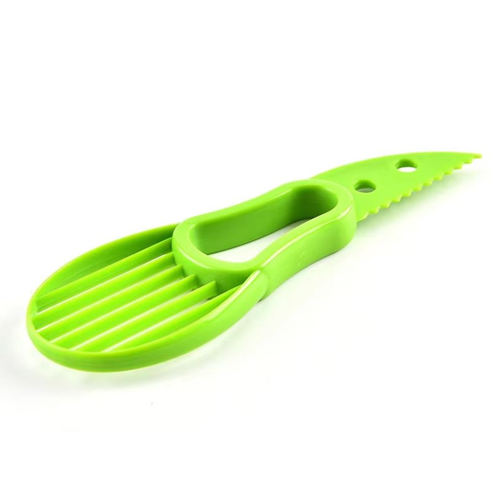 3 In 1 Avocado Slicer Tool Plastic 3 In 1 Avocado Cutter For Peeling Pitting And Slicing Avocado Ki 4