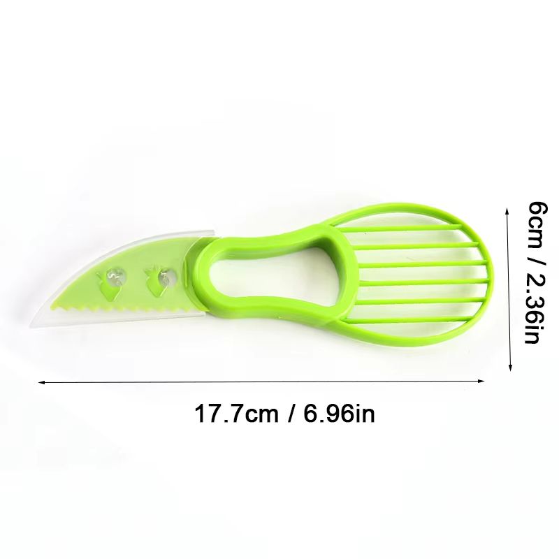 3 In 1 Avocado Slicer Tool Plastic 3 In 1 Avocado Cutter For Peeling Pitting And Slicing Avocado Ki 5