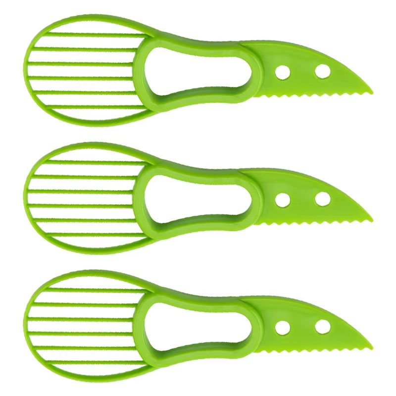 3 In 1 Avocado Slicer Tool Plastic 3 In 1 Avocado Cutter For Peeling Pitting And Slicing Avocado Ki 8