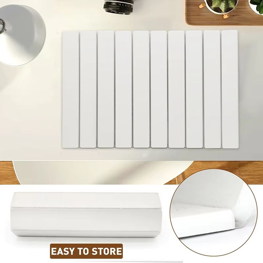 Foldable Diatomite Dish Drying Mat Fast Absorbent Kitchen Drying Pad NonSlip Sink Drying Tray For D 4