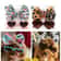 HeartShaped Dog Sunglasses And Pet Grooming Bows 2PCS Set Cute Hair Bands For Photos And DressUp 0