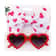 HeartShaped Dog Sunglasses And Pet Grooming Bows 2PCS Set Cute Hair Bands For Photos And DressUp 9