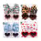 HeartShaped Dog Sunglasses And Pet Grooming Bows 2PCS Set Cute Hair Bands For Photos And DressUp 1