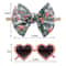 HeartShaped Dog Sunglasses And Pet Grooming Bows 2PCS Set Cute Hair Bands For Photos And DressUp 5