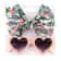 HeartShaped Dog Sunglasses And Pet Grooming Bows 2PCS Set Cute Hair Bands For Photos And DressUp 7