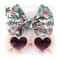 HeartShaped Dog Sunglasses And Pet Grooming Bows 2PCS Set Cute Hair Bands For Photos And DressUp 7