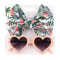 HeartShaped Dog Sunglasses And Pet Grooming Bows 2PCS Set Cute Hair Bands For Photos And DressUp 7