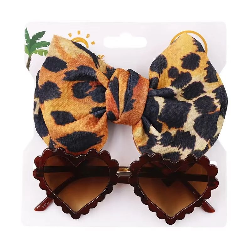 HeartShaped Dog Sunglasses And Pet Grooming Bows 2PCS Set Cute Hair Bands For Photos And DressUp 11