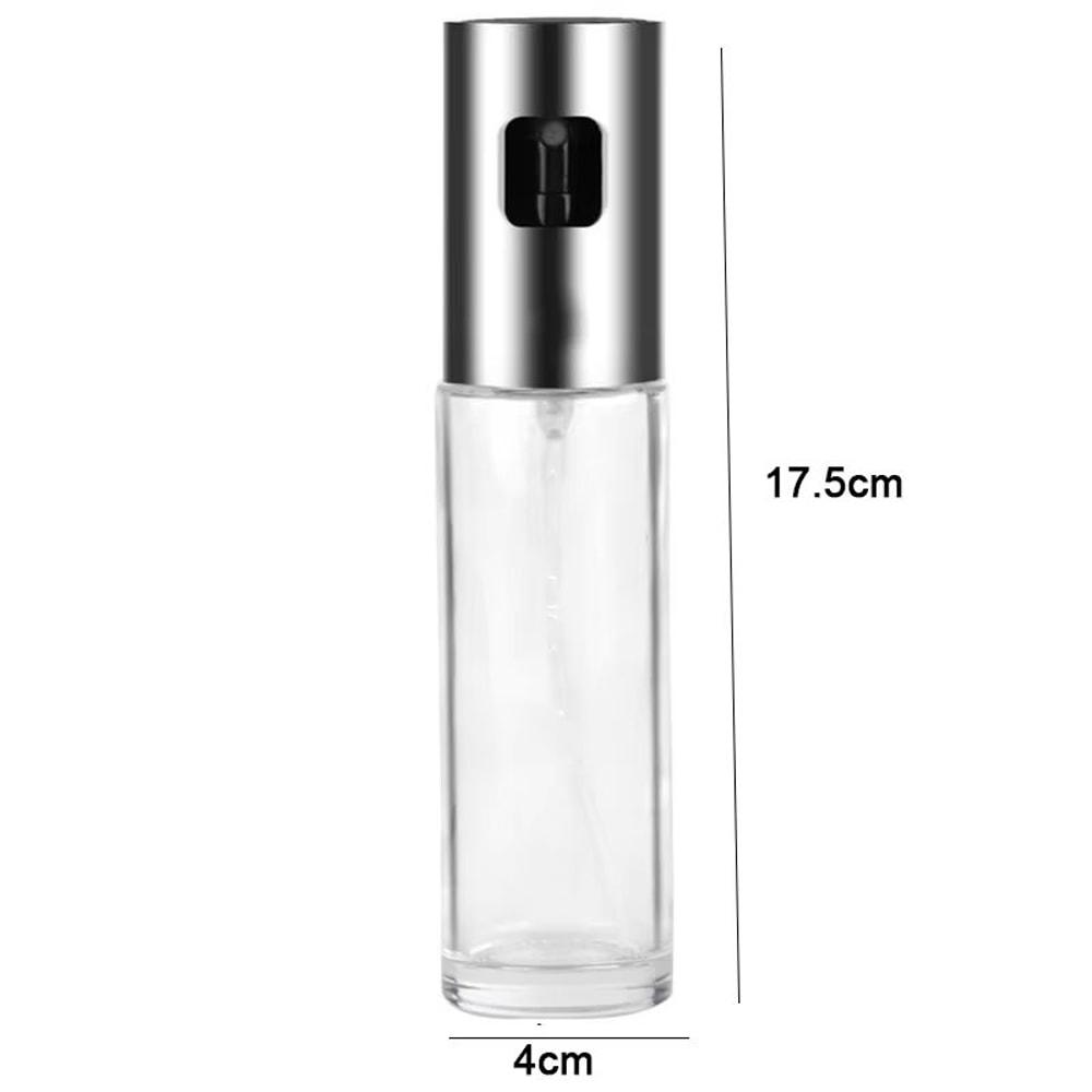 100ML Transparent Glass Olive Oil Sprayer Bottle With PushType Dispenser For Kitchen And BBQ 5