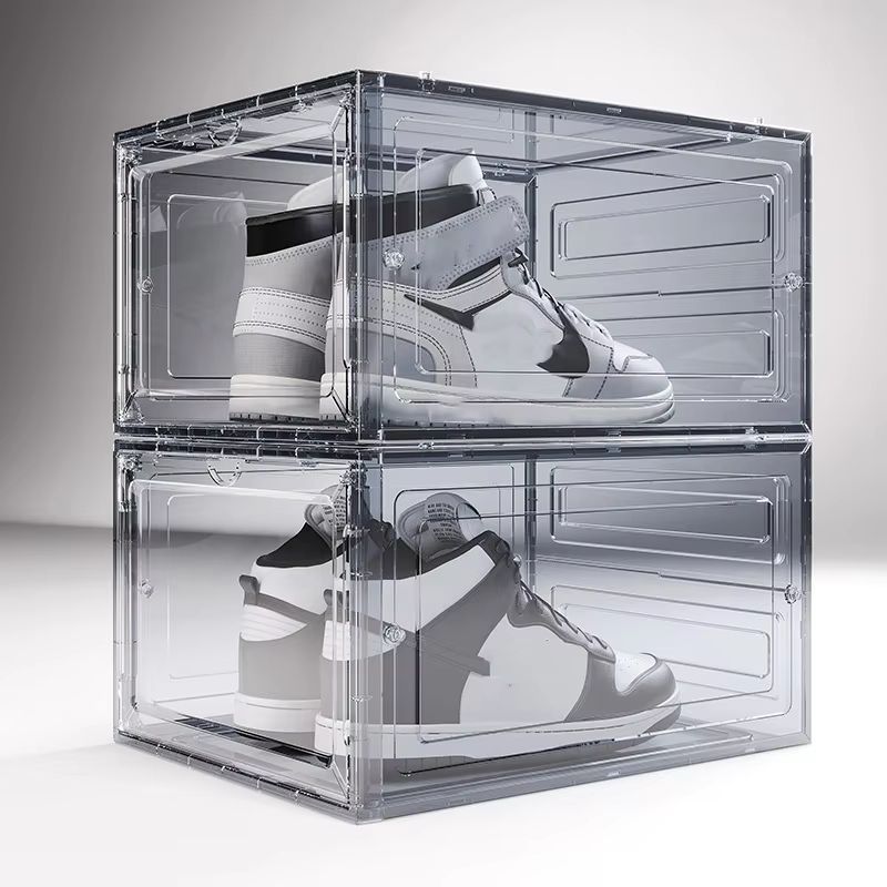 Thickened Transparent Shoe Storage Box Stackable Dustproof Shoe Rack For Home 2