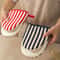 HeatResistant Oven Gloves Thickened Cotton Kitchen Mitts With Hanging Loop 0
