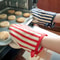 HeatResistant Oven Gloves Thickened Cotton Kitchen Mitts With Hanging Loop 3