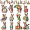 Wooden Easter Rabbit Pendant Set 122436PCS Holiday Home And Garden Decorations 4