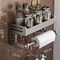 WallMounted Kitchen Storage Rack With Hooks And Seasoning Shelf Organizer 6