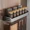 WallMounted Kitchen Storage Rack With Hooks And Seasoning Shelf Organizer 8