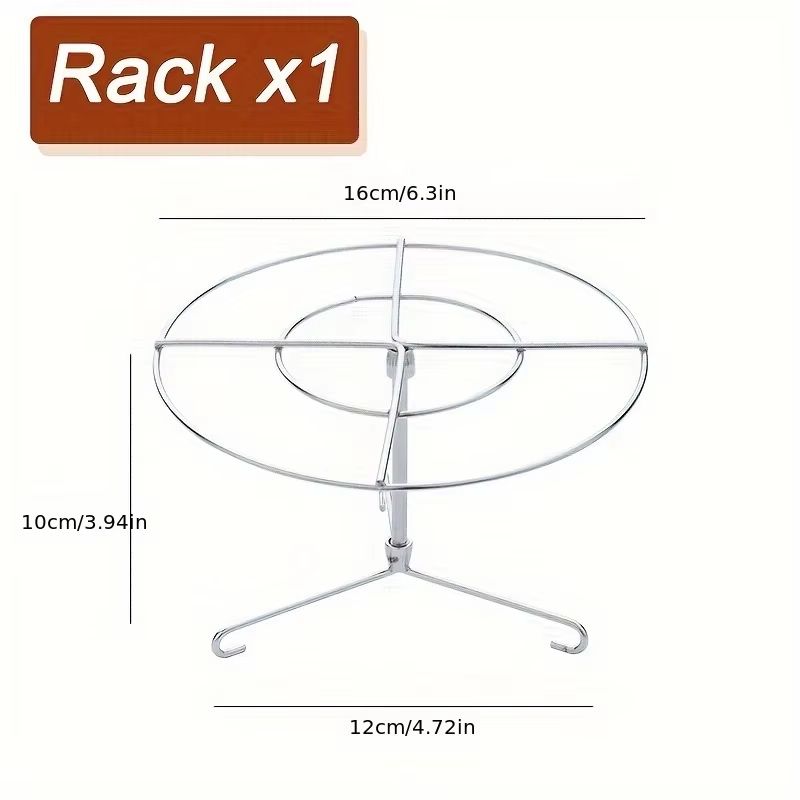 Stainless Steel Air Fryer Grill Rack With Hanging Skewers For Barbecue And Oven 7