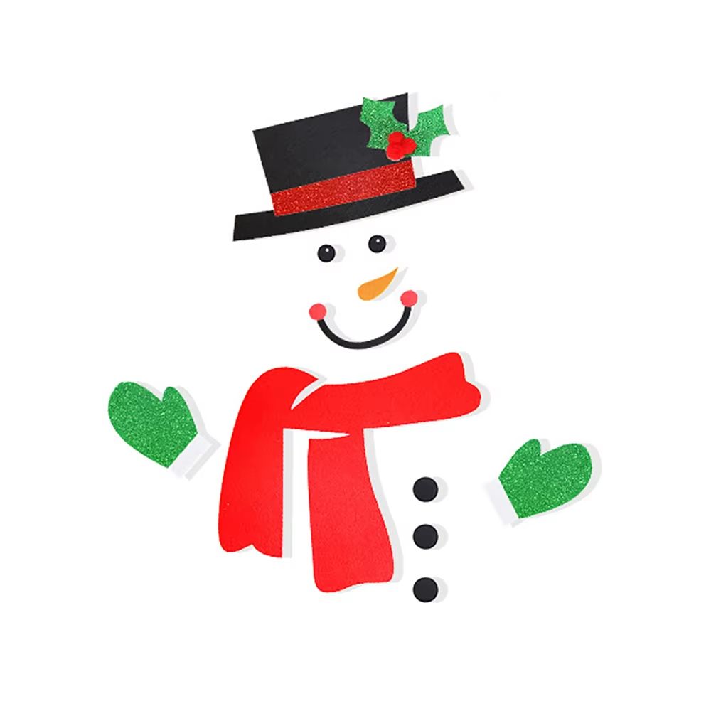 Reusable Christmas Window And Wall Stickers Snowman Santa Claus And Elk Holiday Decor 4