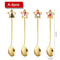 4PCS Christmas Coffee Spoon Set Gold Stainless Steel Festive Tableware 5