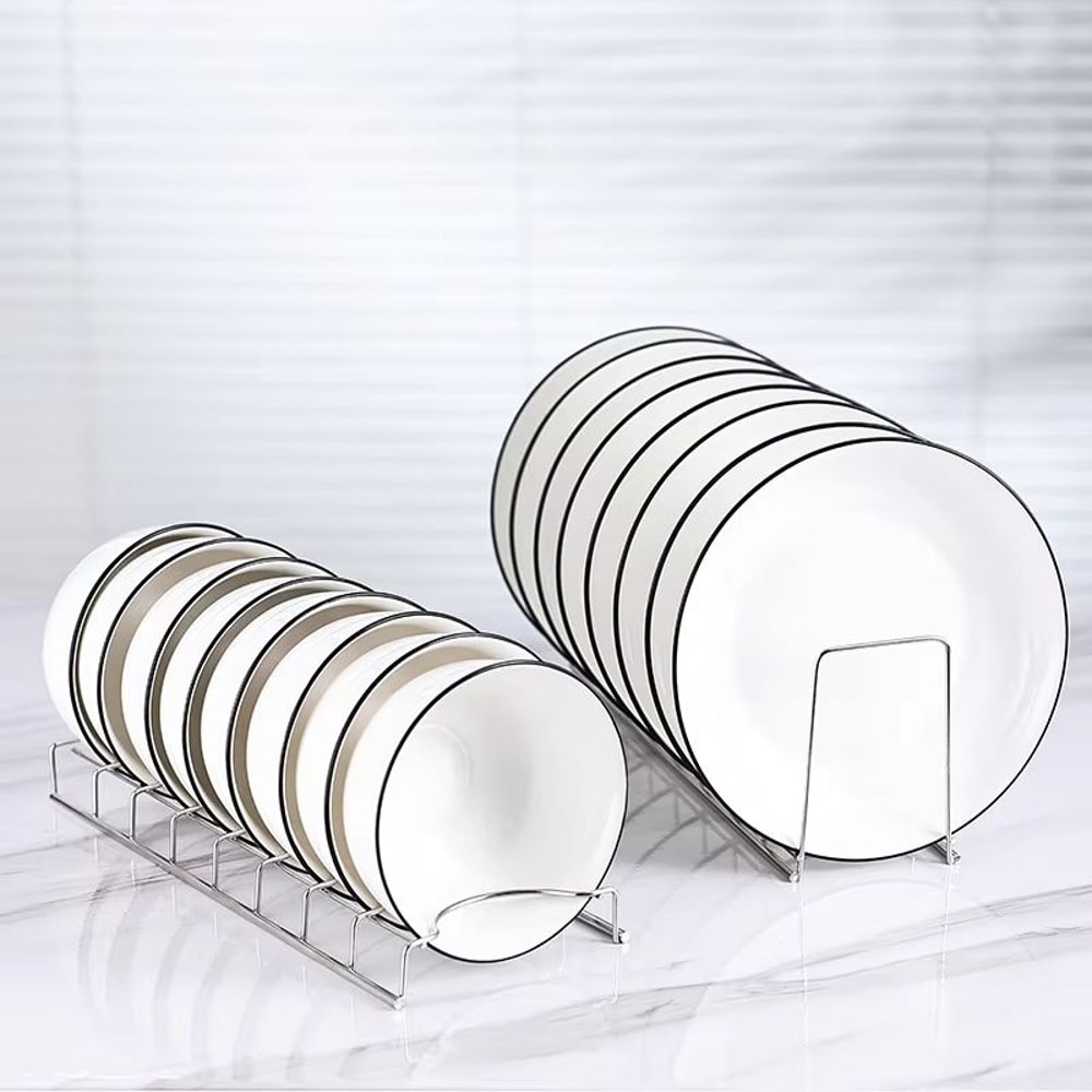 Stainless Steel Kitchen Dish Rack Organizer Plate Pot Lid And Utensil Drying Stand 1