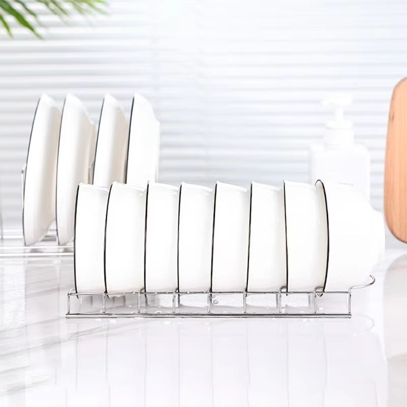 Stainless Steel Kitchen Dish Rack Organizer Plate Pot Lid And Utensil Drying Stand 3