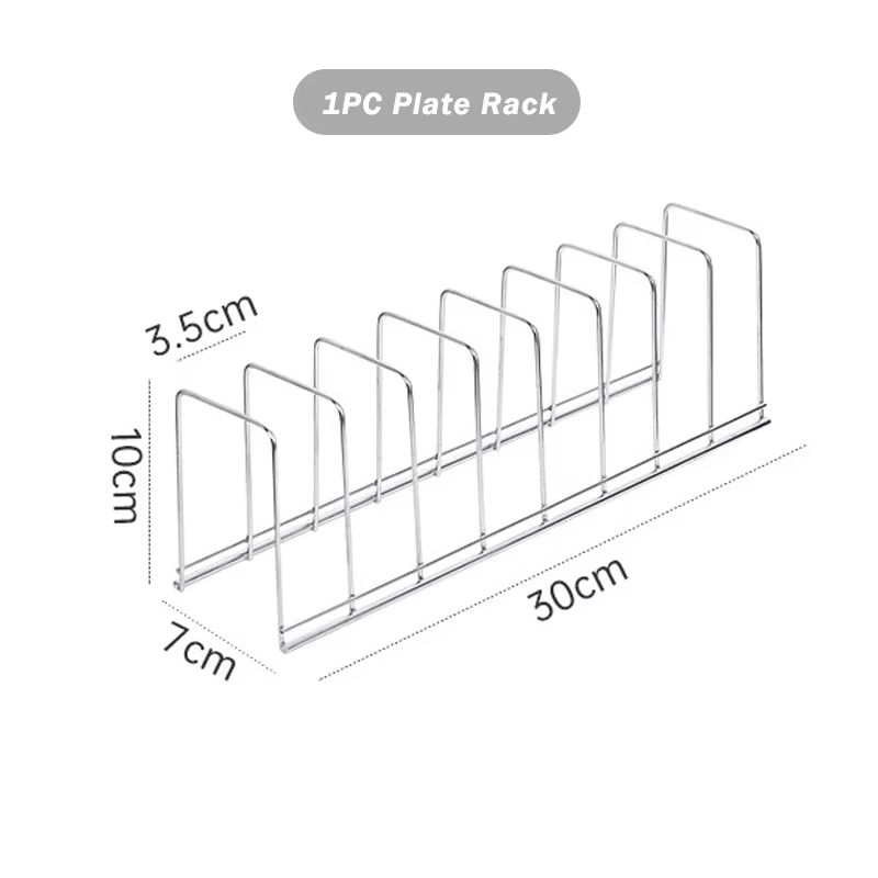 Stainless Steel Kitchen Dish Rack Organizer Plate Pot Lid And Utensil Drying Stand 6