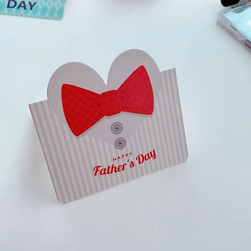 10PCS Greeting Card Set Happy Mothers Day And HeartShaped Fathers Day Handwritten Blessing Cards 9