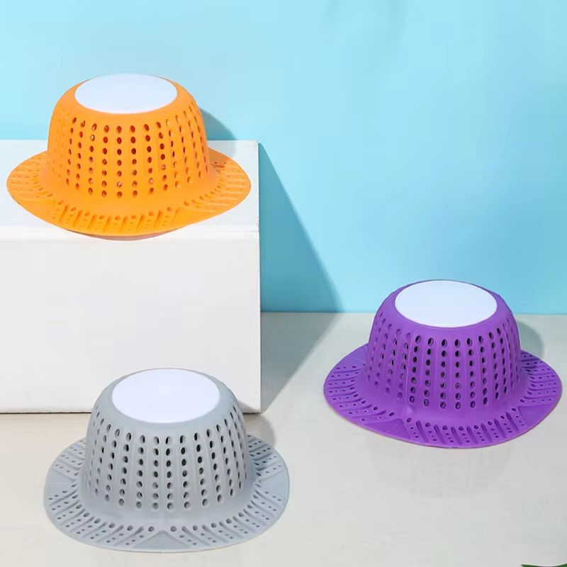 Silicone Floor Drain Hair Catcher AntiClogging Sink And Bathtub Filter Strainer 4